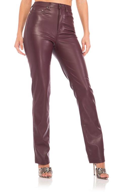 Heston Faux Leather Straight Leg Pants In Port Royale At Nordstrom, Size 29
