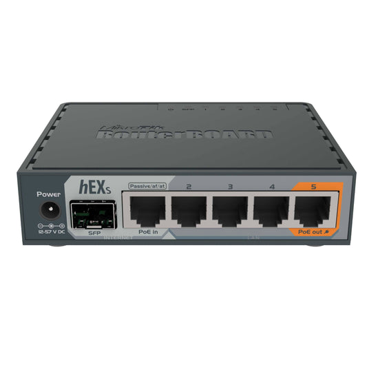Hex S Rb760igs Router 5x Gigabit Ethernet, Sfp, Dual Core 880mhz Cpu